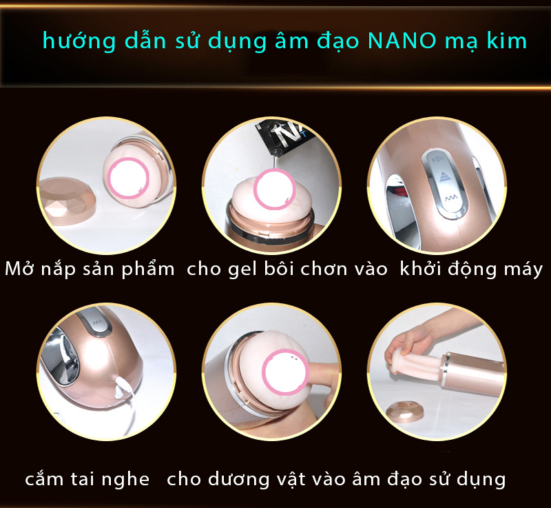 Máy thủ dâm tự động NaNo mạ kim cao cấp